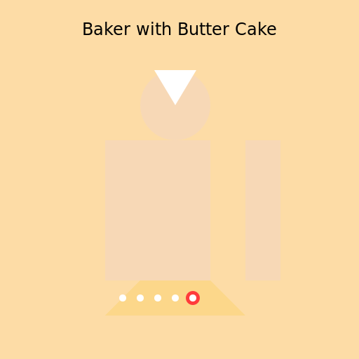 Baker with Butter Cake - DrawGPT