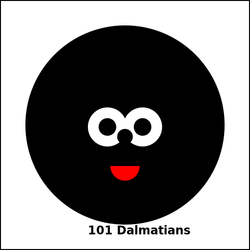 Minimalistic 101 Dalmatians Poster - DrawGPT
