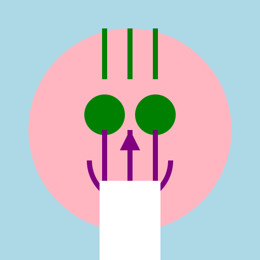 Beautiful Teenager with Sour Green and Purple Dreads in White Air Jordans - DrawGPT