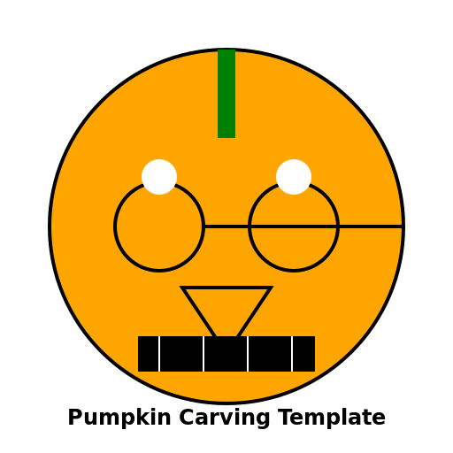 Pumpkin Carving Template for Halloween - DrawGPT