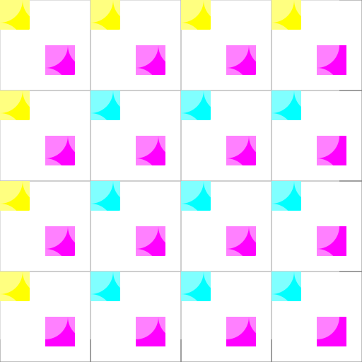 Colorful Grid Flower - DrawGPT
