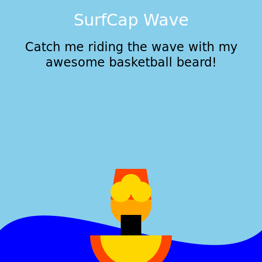 Surfing with a Basketball Beard - DrawGPT