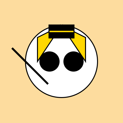 Blind Cartoon Rabbit Magician with Cane and Dark Glasses - DrawGPT