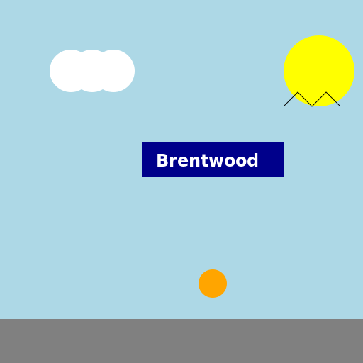 Dark Blue Narrow Boat with Brentwood Written on the Side - DrawGPT