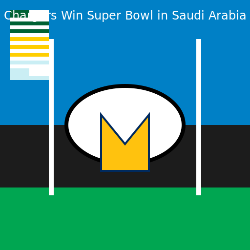 Chargers Football Winning the Super Bowl in Saudi Arabia - DrawGPT