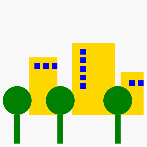 Barking Town Centre in the Style of Michael Armitage - DrawGPT