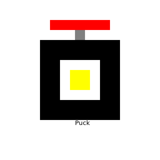 Puck Electronic Device with LED Light Bar and Switch - DrawGPT