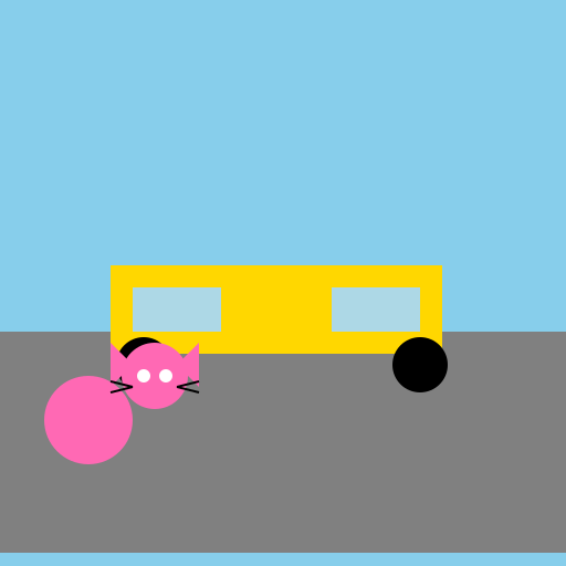 Cat Driving a Car - DrawGPT