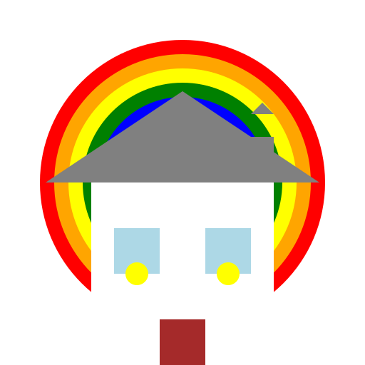 BIG HOUSE THAT IS RAINBOW - DrawGPT