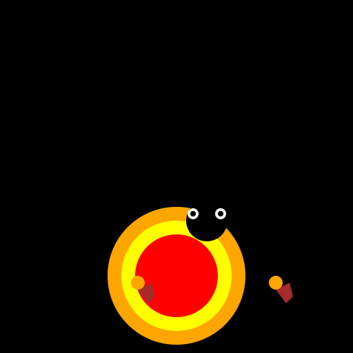 Black Dog Around Campfire with Animals - DrawGPT