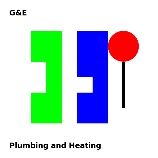 G&E Plumbing and Heating Logo - DrawGPT