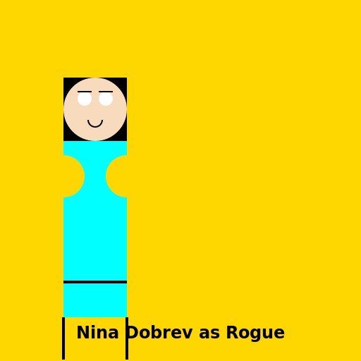 Nina Dobrev as Rogue from X-men - DrawGPT