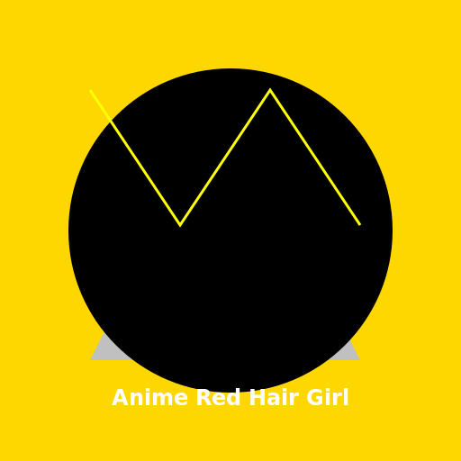 Anime Red Hair Girl with Dark and Lightning Aura - DrawGPT