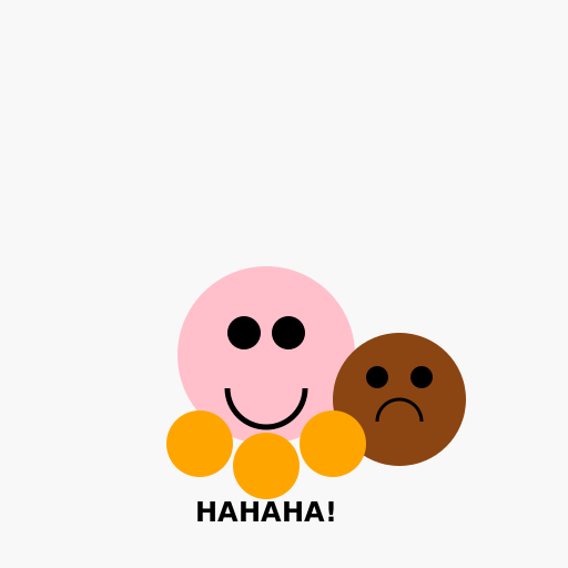 Cat and Dog Laughing at Clumsy Juggler - DrawGPT