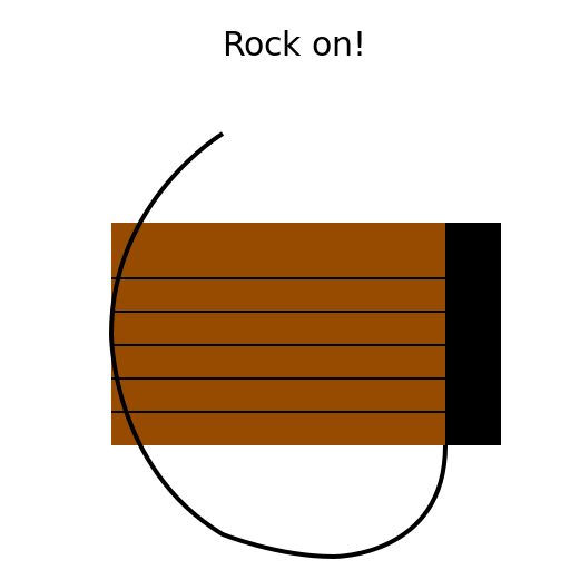 Guitar with Treble Clef - DrawGPT