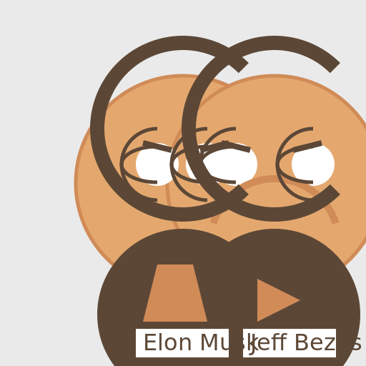 Elon Musk and Jeff Bezos Laughing - DrawGPT