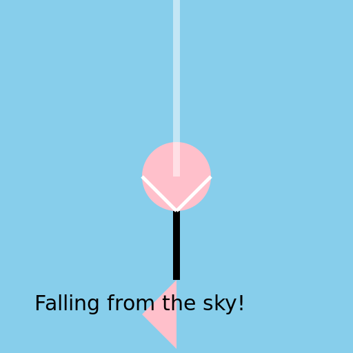 Woman Falling from Invisible Sky - DrawGPT