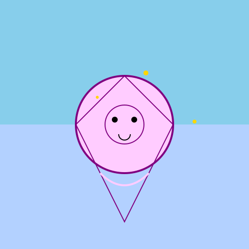 Divine Woman the Creator falling from the sky - DrawGPT