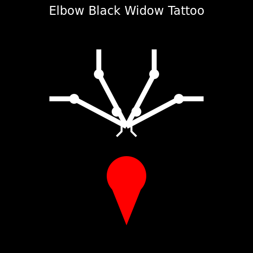 Elbow Black Widow Tattoo - DrawGPT