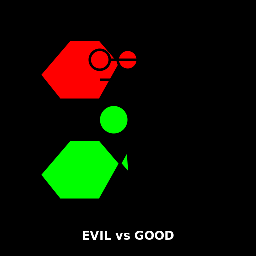 Evil vs Good Chest Tattoo - DrawGPT