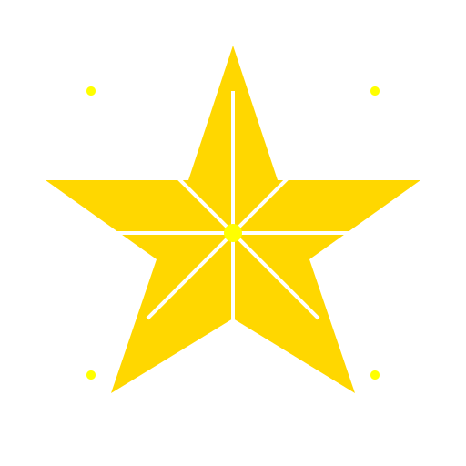 Christmas Star Snowflake in White - DrawGPT