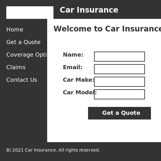 Car Insurance Website Architecture - DrawGPT