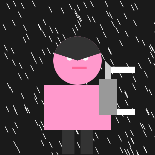 Anime Boy with Katana in the Rain Avatar - DrawGPT