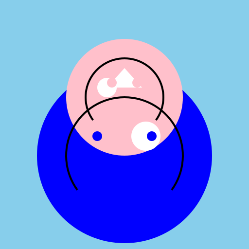 A Whale and a Pot-bellied Pig as a Child's Cartoon - DrawGPT