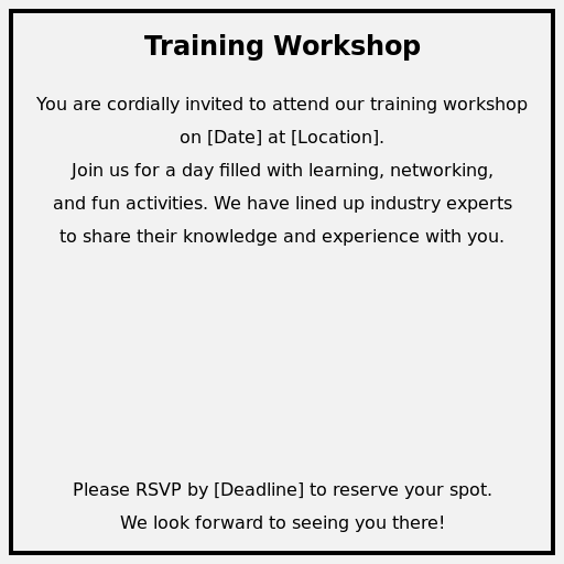 Invitation to Training Workshop - DrawGPT