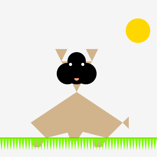 Hairy Sighthound Running - DrawGPT