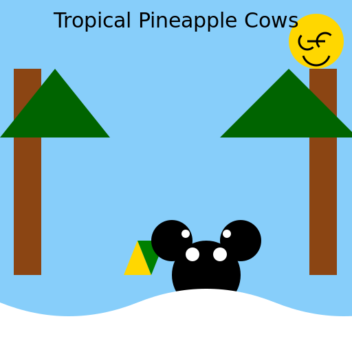 Tropical Pineapple Cows - DrawGPT