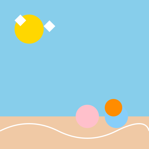 Young Girl Playing with a Young Boy on the Beach - DrawGPT