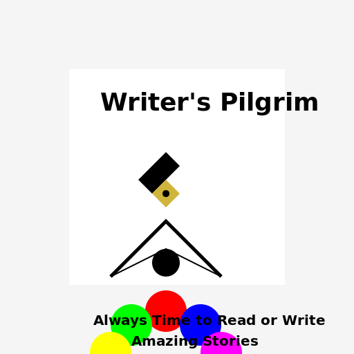 Writer's Pilgrim Logo - Where Stories Come Alive - DrawGPT