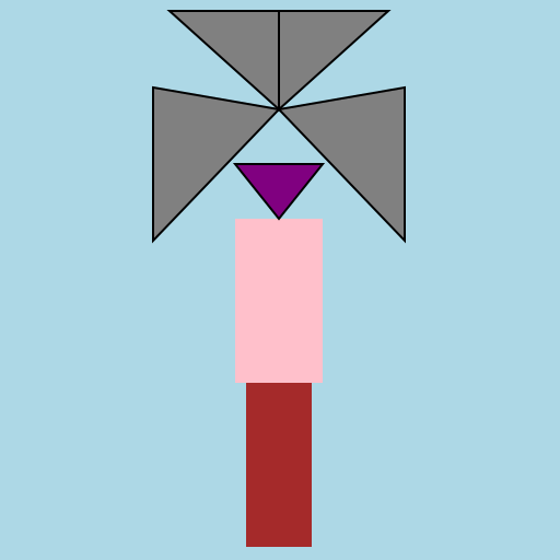 Windmill Wearing Dress - DrawGPT