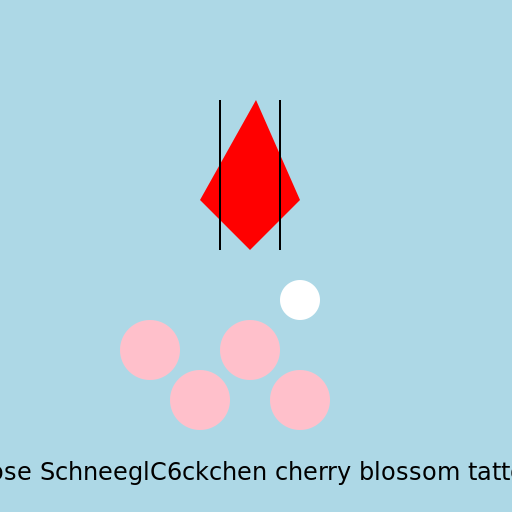 Rose Schneeglöckchen cherry blossom tattoo - DrawGPT