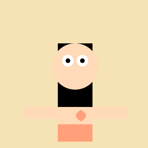 Little Girl with Black Hair, Sporty and Loves Music - DrawGPT