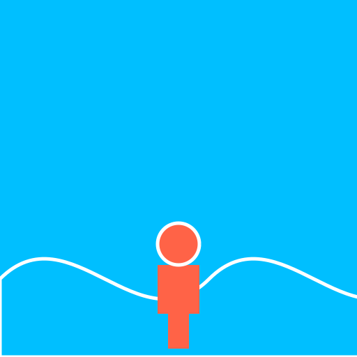 A High-Wave Sea with a Person in the Middle - DrawGPT