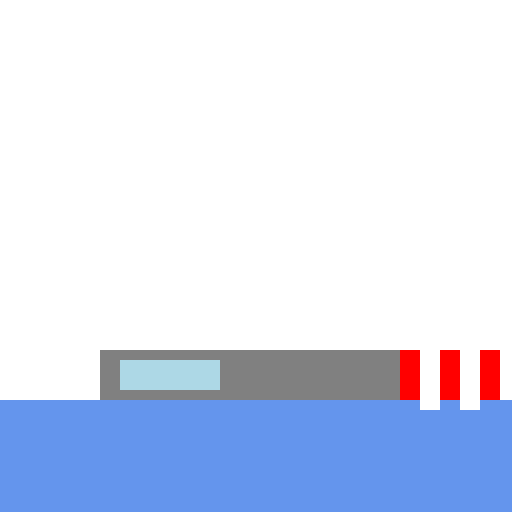 Hovercraft Side View Over a River Going to a Beach - DrawGPT