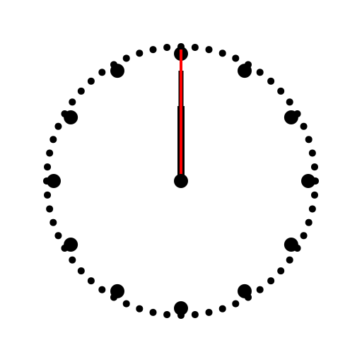 24-Hour Analog Clock with Numbers - DrawGPT