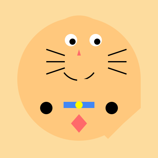 Fluffy orange and white chubby cat - DrawGPT