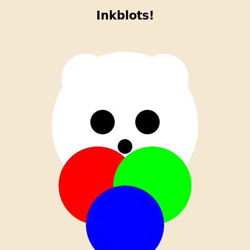 Maltese Puppy with Colored Inkblots - DrawGPT