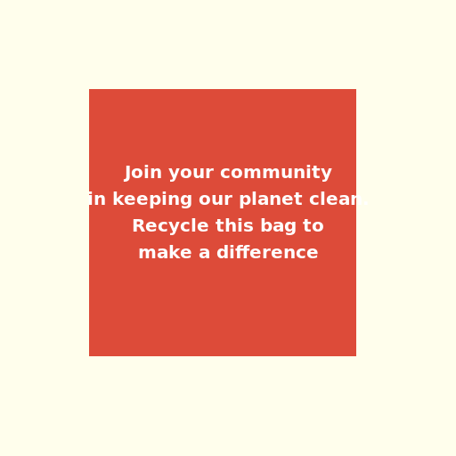 Join your community in keeping our planet clean. Recycle this bag to make a difference - DrawGPT