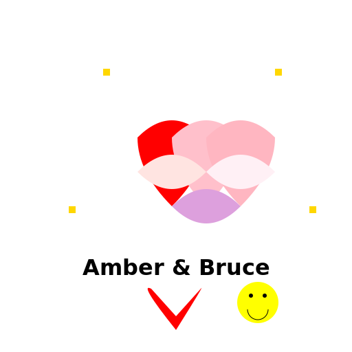 Rose Petals Spelling Amber & Bruce - DrawGPT