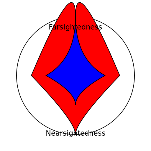 Eye with Farsightedness and Nearsightedness - DrawGPT