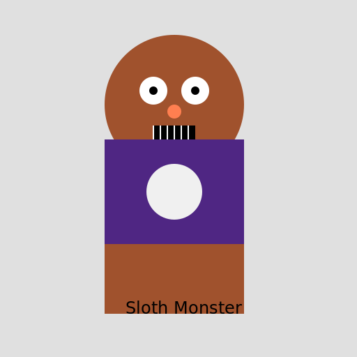 Sloth Monster with Vikings Jersey from The Goonies - DrawGPT