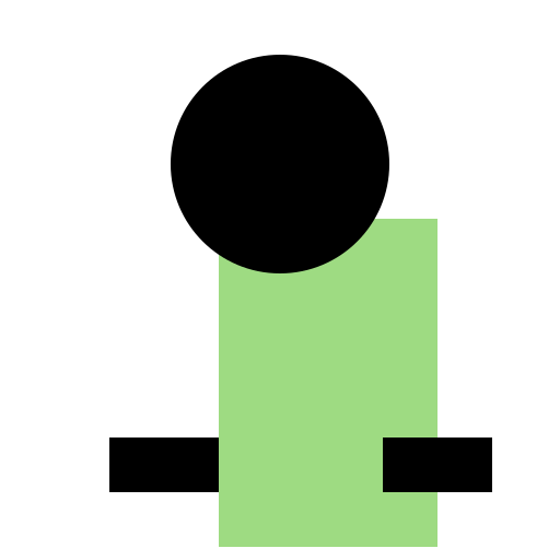 Wearing Black Gloves, a Pea Green Winter Coat, and a Black Mask - DrawGPT