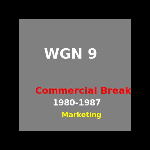 Commercial Break 1980-1987 on WGN 9 Channel - DrawGPT