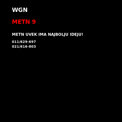 Commercial break 1995 with WGN+METN 9 logo - DrawGPT