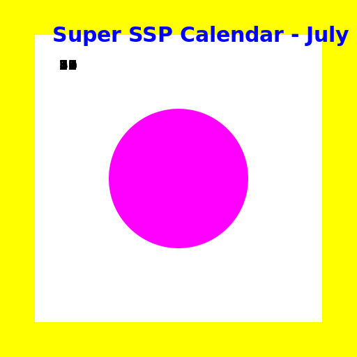 Super SSP Calendar July 2009 1-31 - DrawGPT