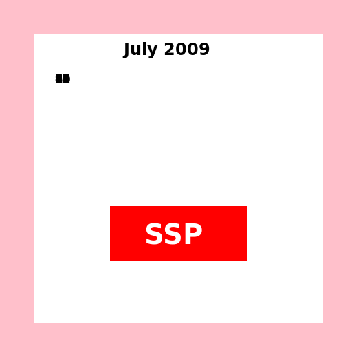 Super SSP Calendar July 2009 1-31 - DrawGPT